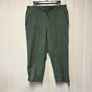 Eddie Bauer Green Hiking Pants XL Elastic Waist Lightweight Outdoor Travel